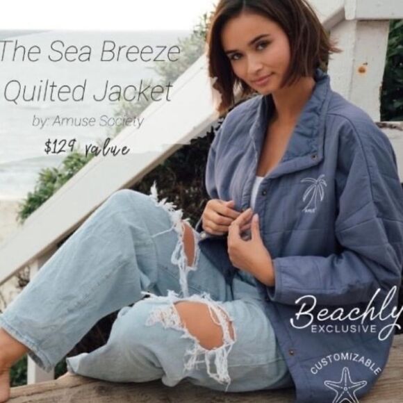 Amuse Society Sea Breeze Quilted Embroidered Chore Barn Coat Jacket Sz XXL NWT - Picture 13 of 15